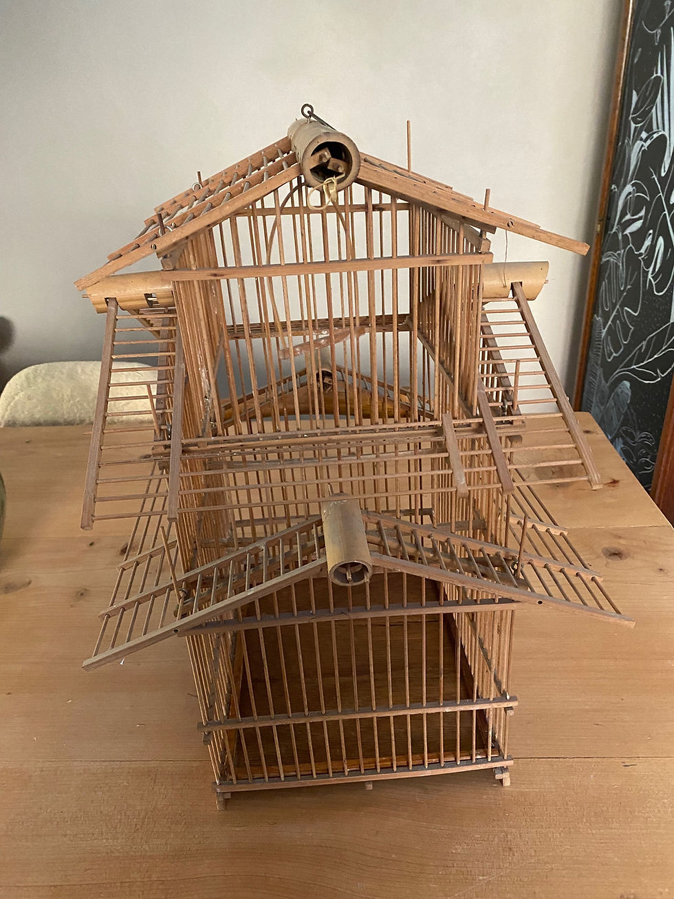 Miniature : Cage à oiseaux ancienne 