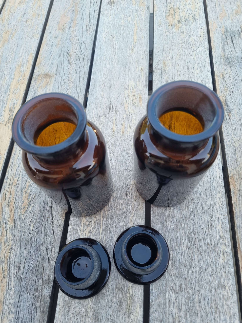 Miniature : Deux flacons d apothicaire 250 ml
