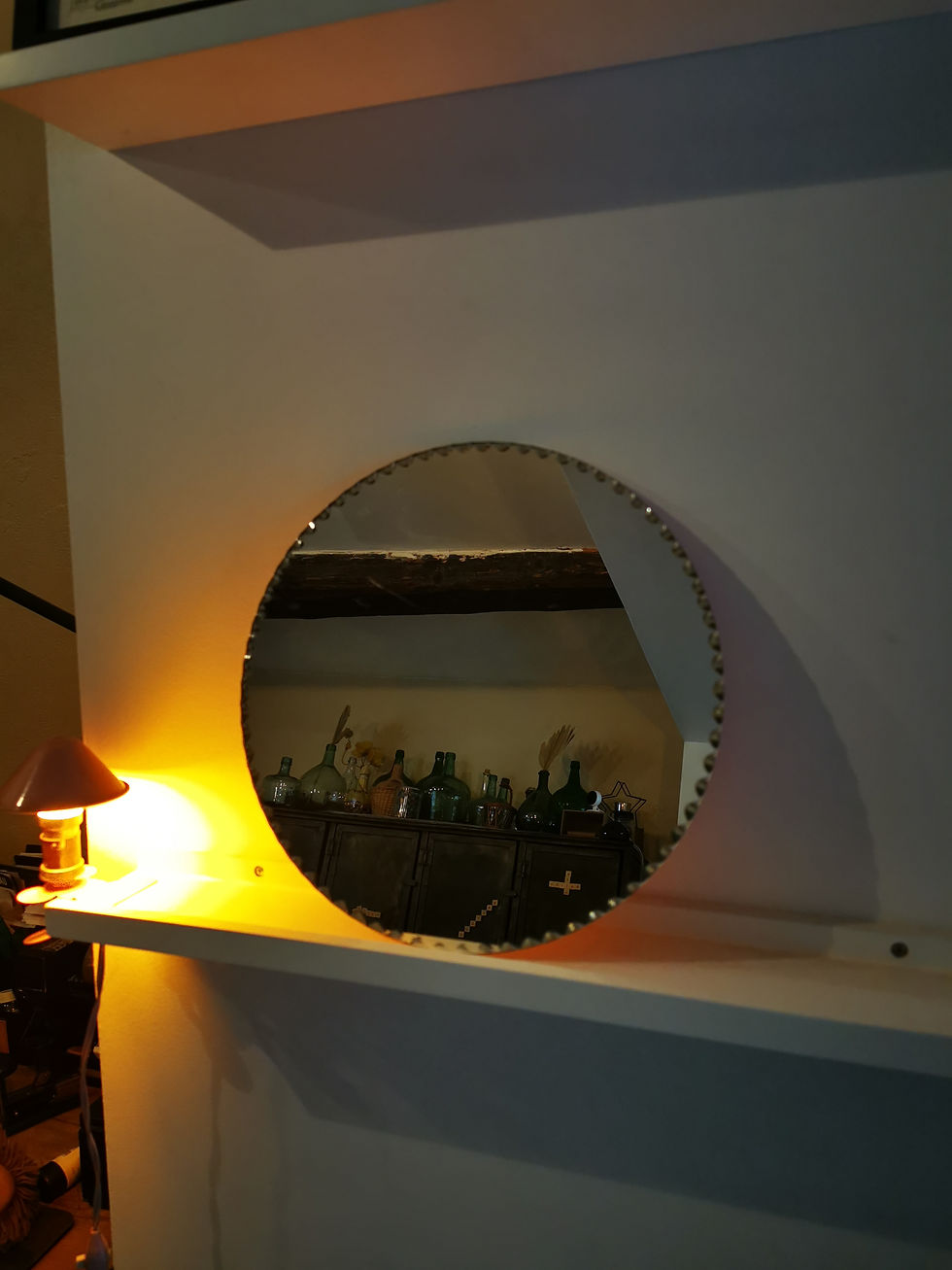 Miniature : Miroir rond contour biseauté