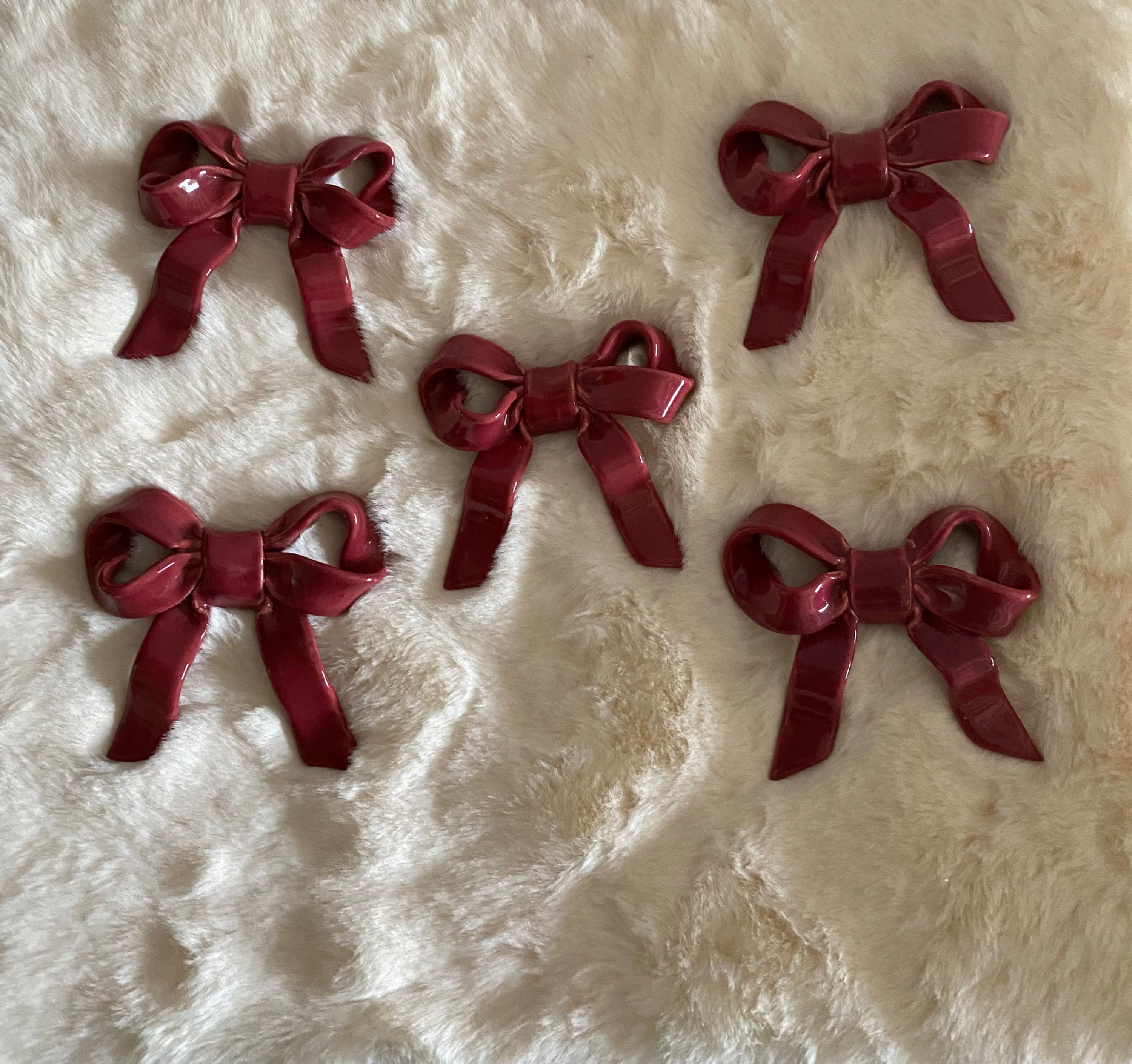 Porte-couteaux noeud ruban céramique