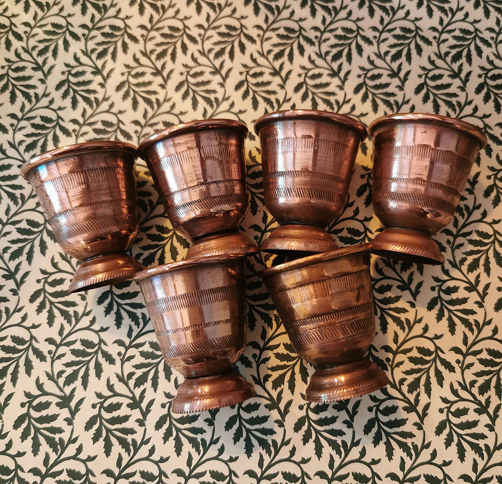 Miniature : 6 coquetiers en cuivre