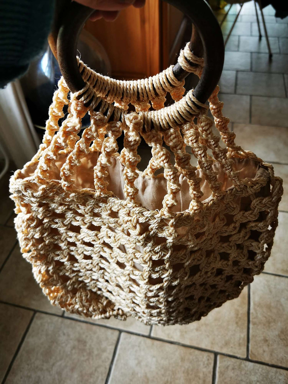 Miniature : Sac à main macramé vintage