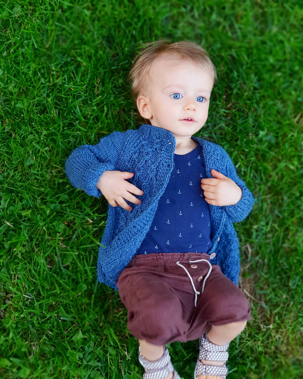 Woolanka for baby|Sweterek Big Ocean