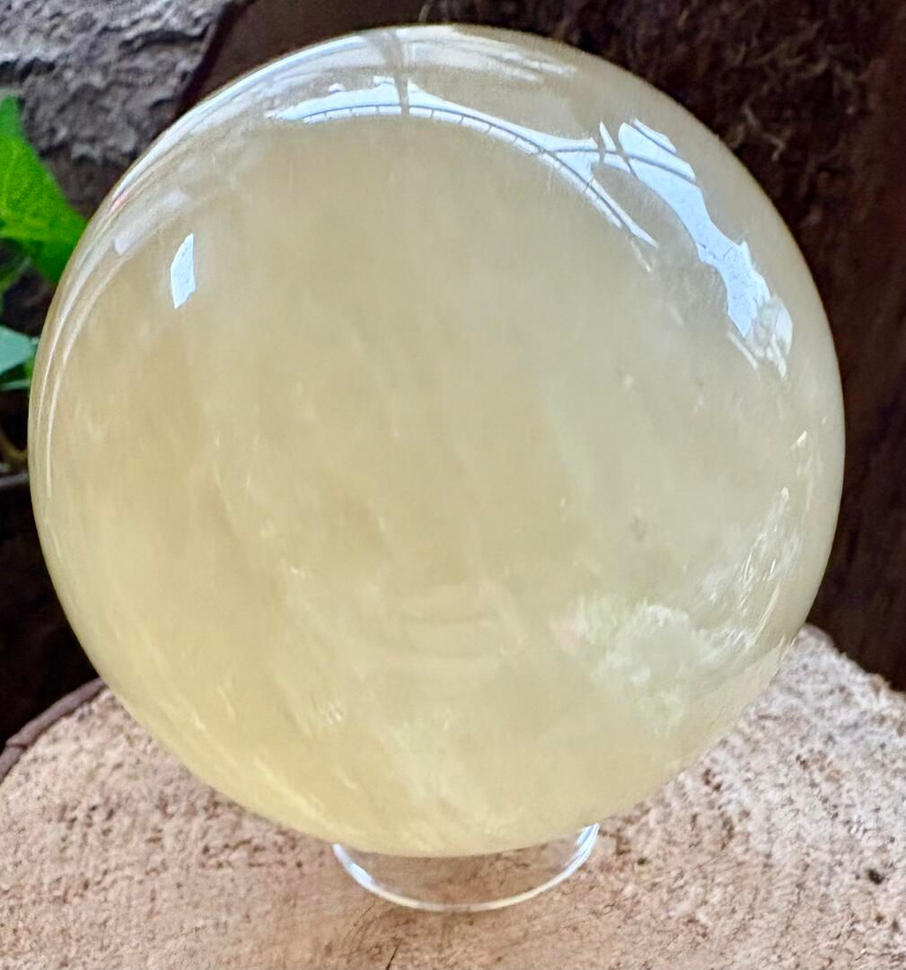 Honey Calcite Sphere
