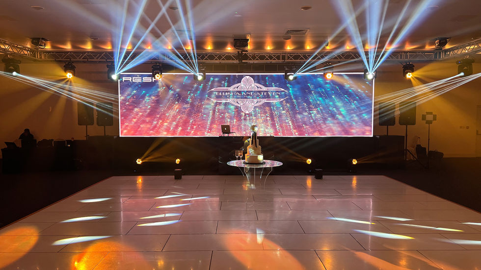 Punjabi Wedding DJ Midlands LED wall wedding backdrop