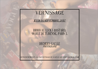 Vernissage le 14 Septembre 2017 - Exposition photo de Gaëlle Dechery !