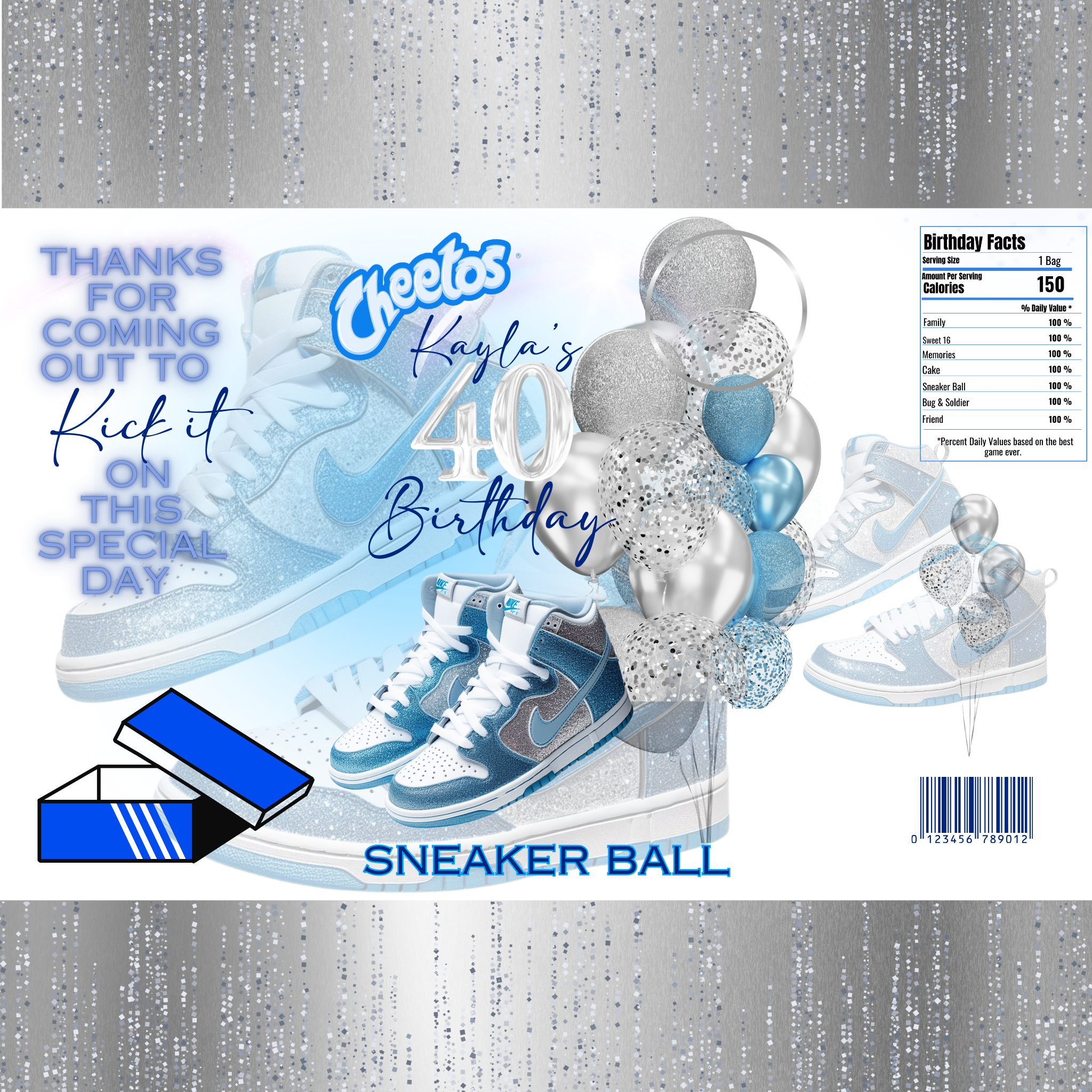 Printable Sneaker Ball Party Favor Bundle
