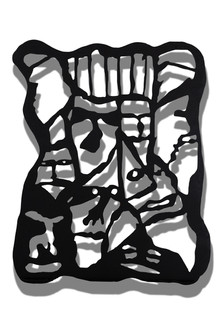 Faces,
69 x 47 cm,
Öl auf augesägter Alu-Dibond, 2023,
©Rik Beemsterboer