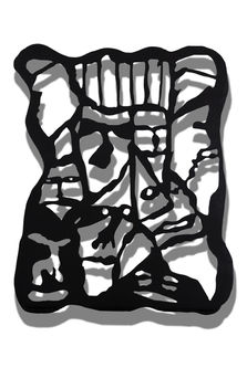 Faces,
69 x 47 cm,
oil on cut out aluminum Dibond, 2023,
© Rik Beemsterboer