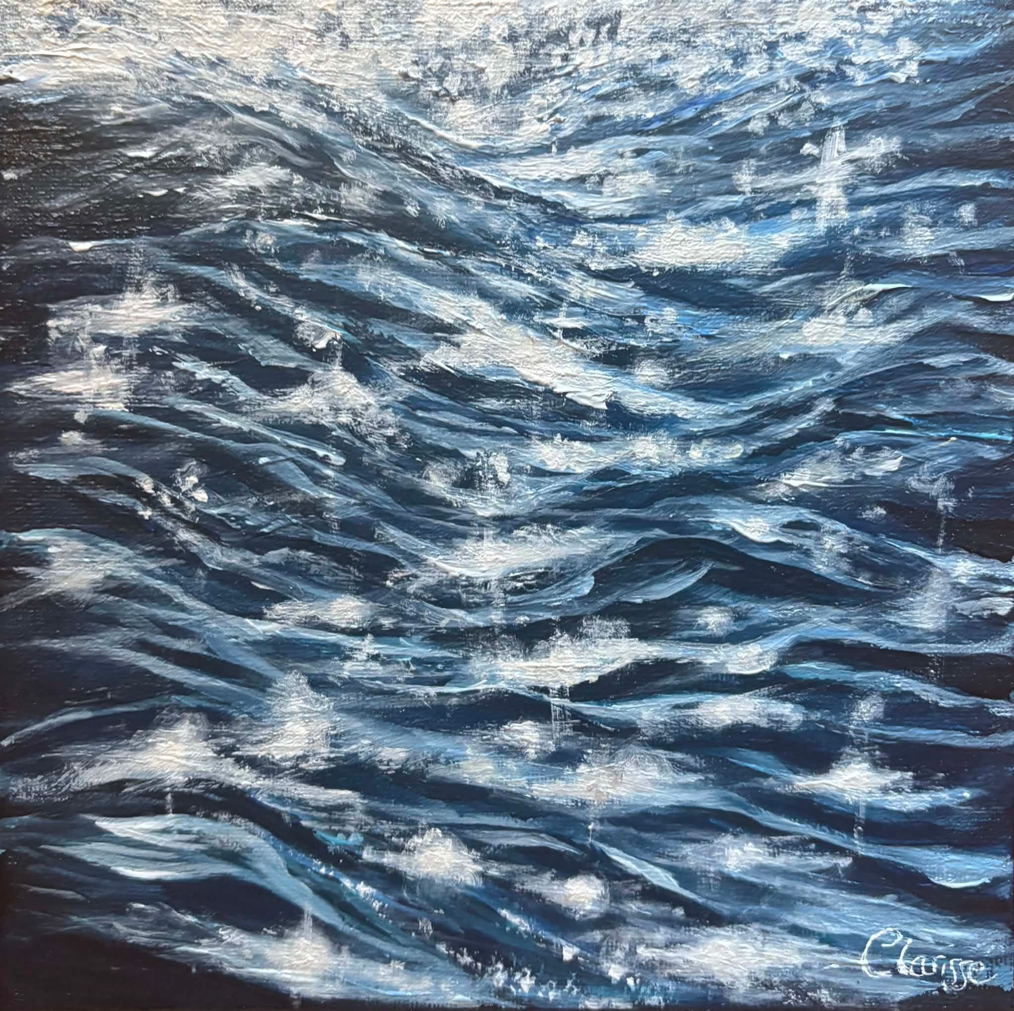 Mer scintillante - 20x20cm