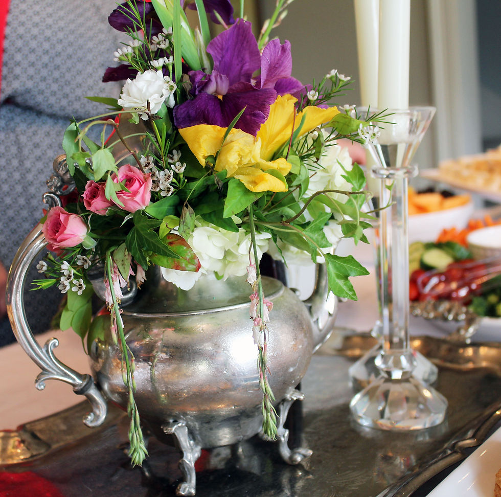 Thumbnail: Antique Centerpiece Rental with flowers Rental #1