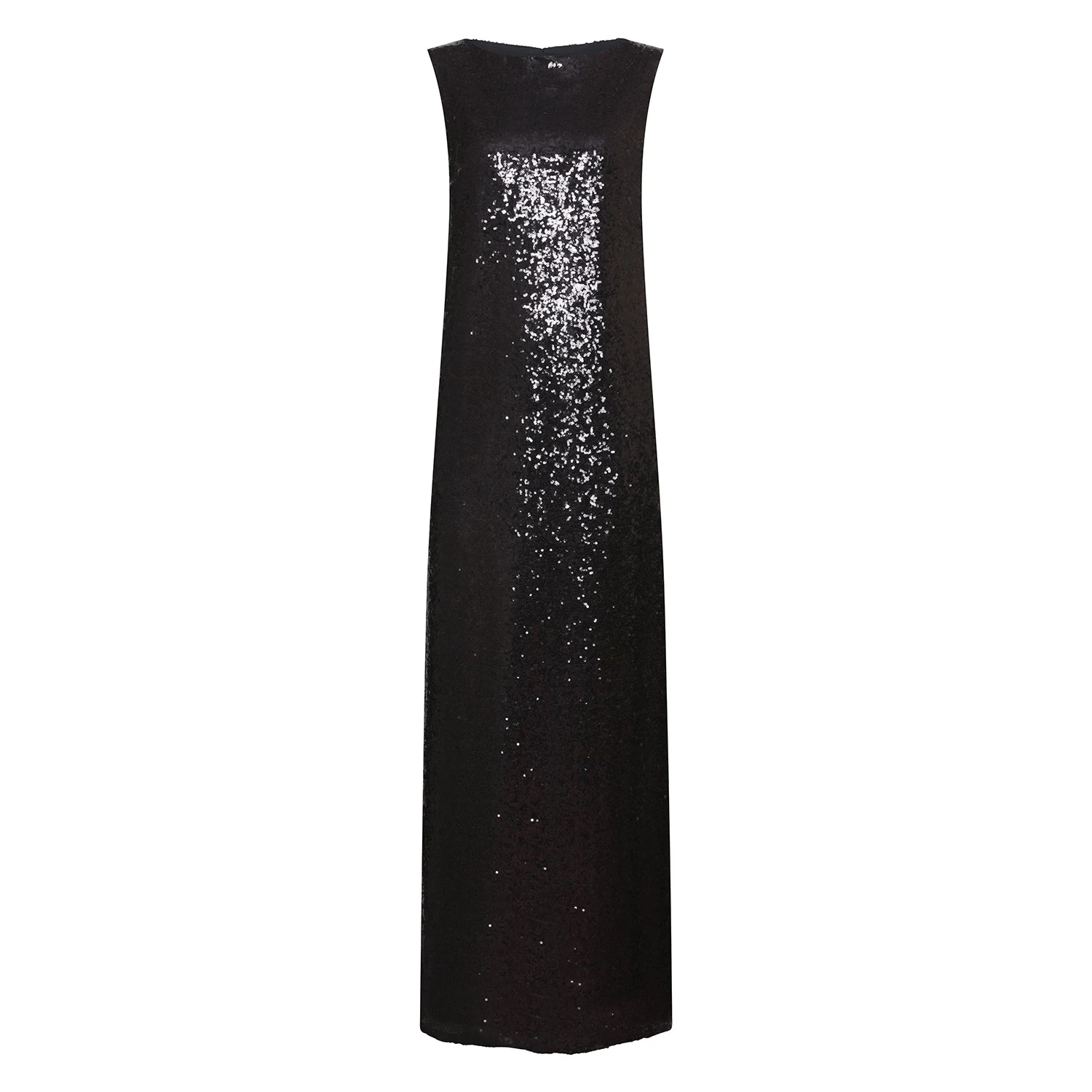 Venus Classic Long Sequin Dress - Black