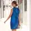 Thumbnail: Classic Short Fully Lined Sequin Dress - Blue