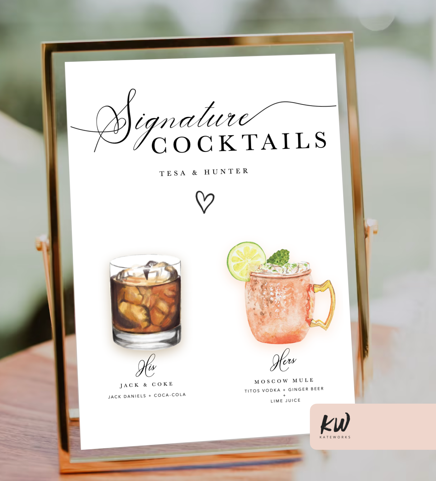 Signature Drink Sign