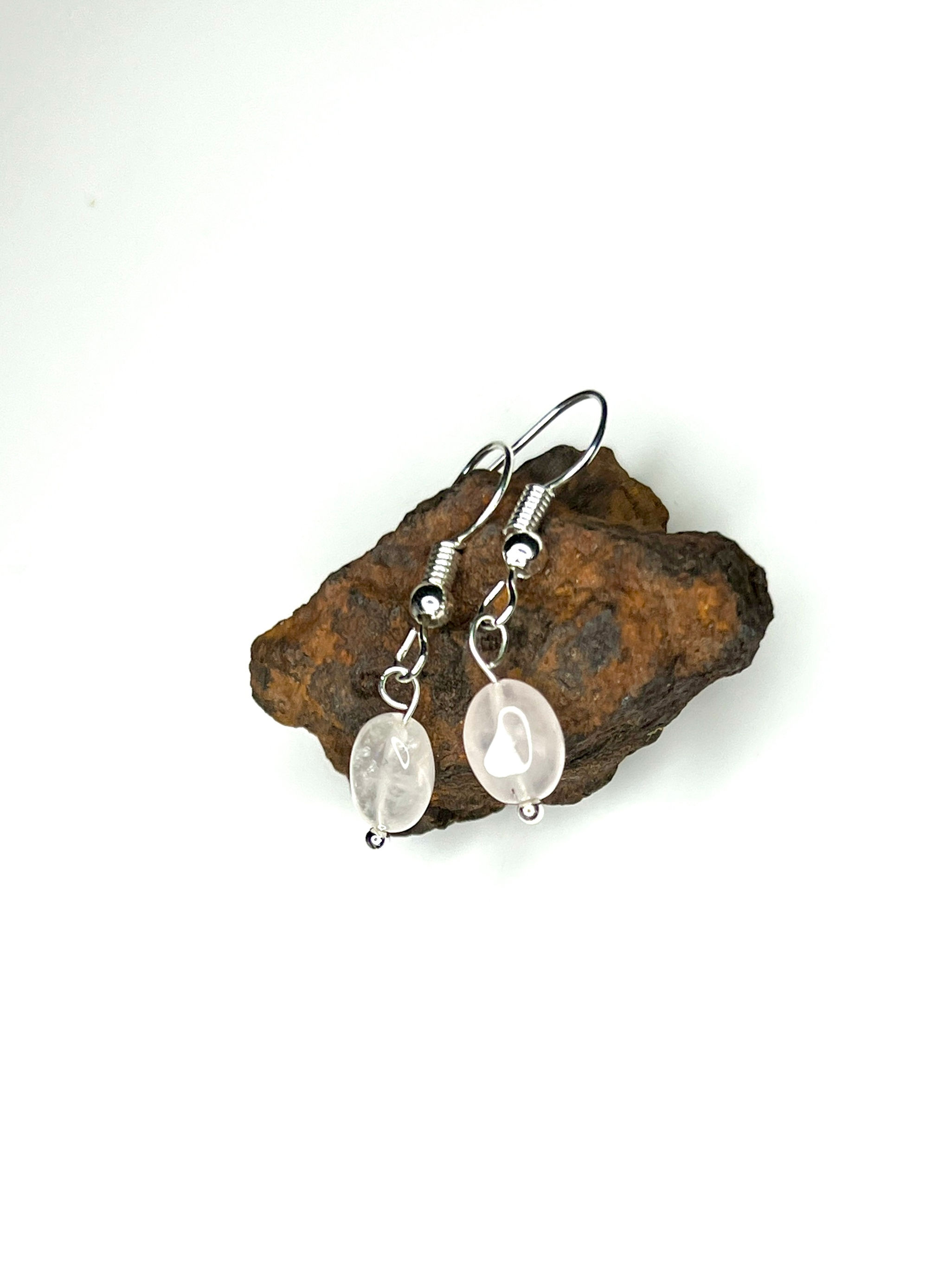 Boucles d'oreille Quartz Rose 3.72 ct