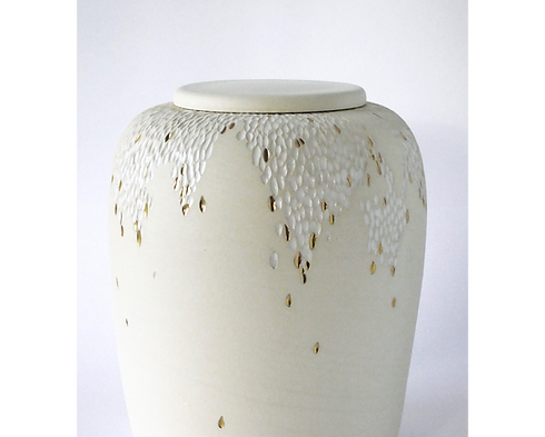 Urne Saule - grès et or