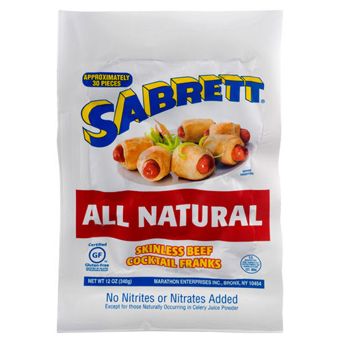 SABRETT BEEF COCKTAIL FRANKS 12 Oz