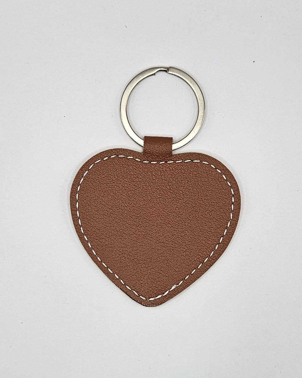 Thumbnail: Porte-Clé en cuir coeur