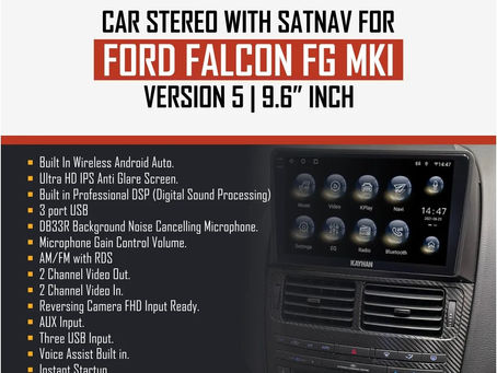 Enhanced Driving Experience: 9.6″ Inch Car Stereo with SatNav for FORD Falcon FG MKI | Version 5