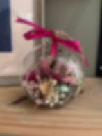 Boule décorative fleurs séchées - Les Javottes Reims