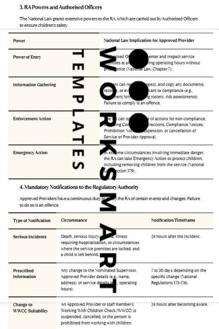 NDIS policy framework document with 'TEMPLATES' and 'WORK SMART' text.