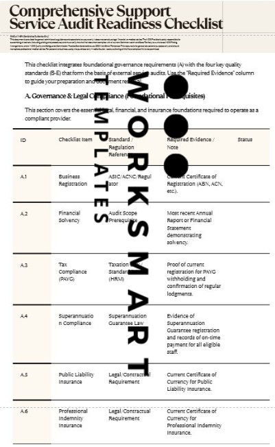 OSHC Working with Children Check audit checklist