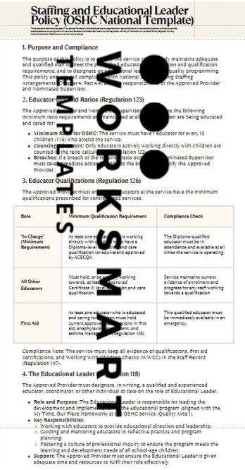 Staffing & Educational Leader Policy Toolkit, TEMPLATES WORK SMART