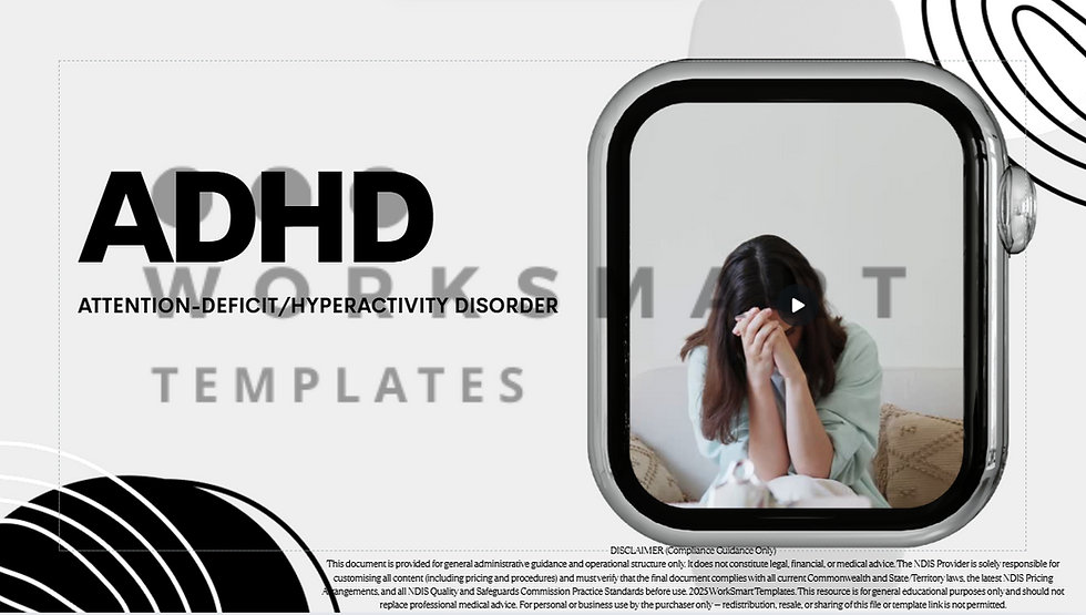ADHD Worksheet Templates, distressed person on smartwatch