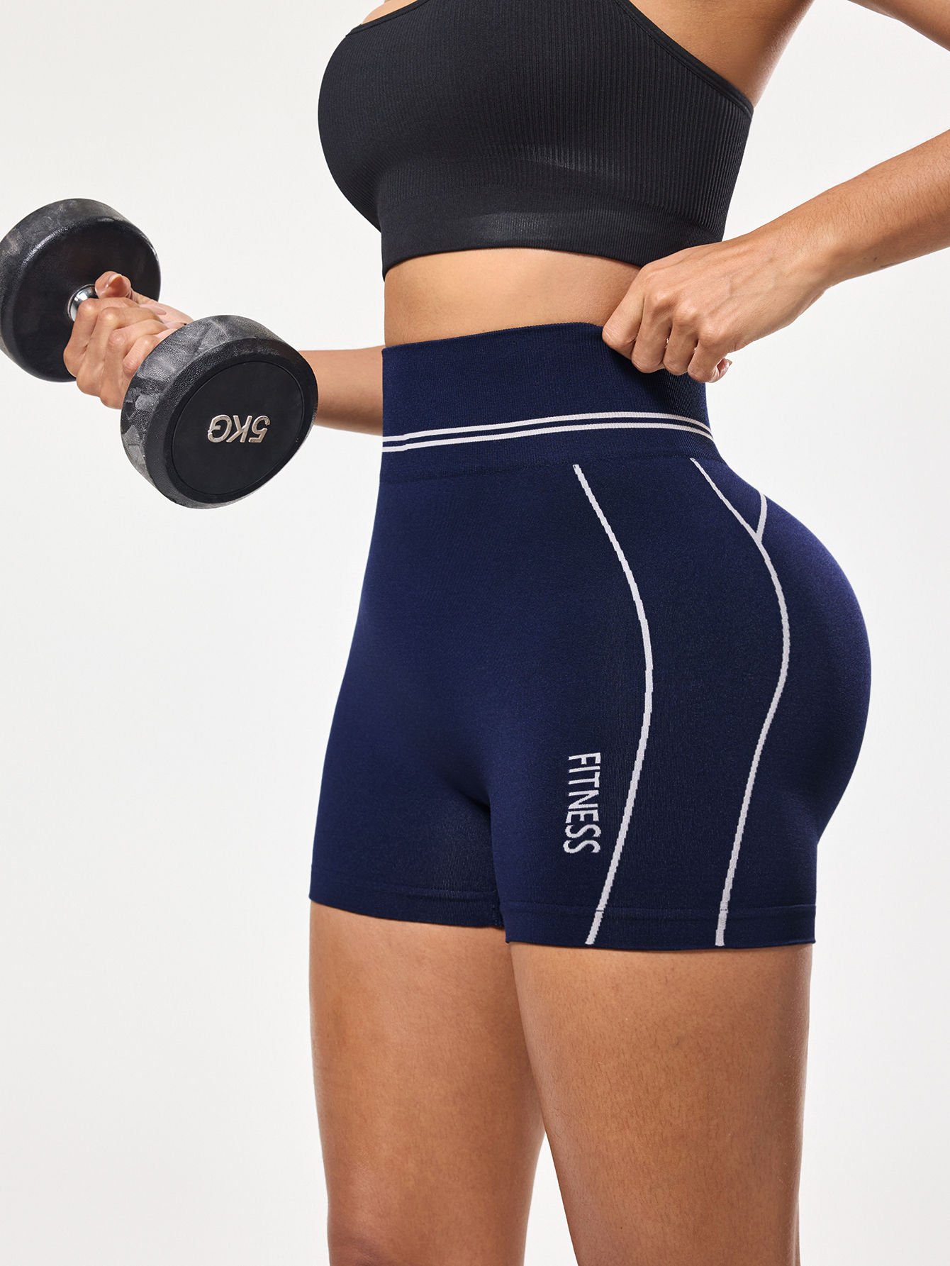 cintura alta esportiva roupas esportivas mulher shorts de ginástica Leggings Fit
