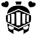 black and white sub badge with black hea