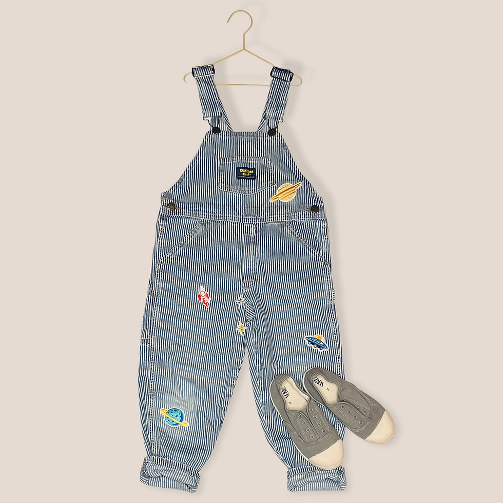 Space Patches Oshkosh Overalls (110-116)