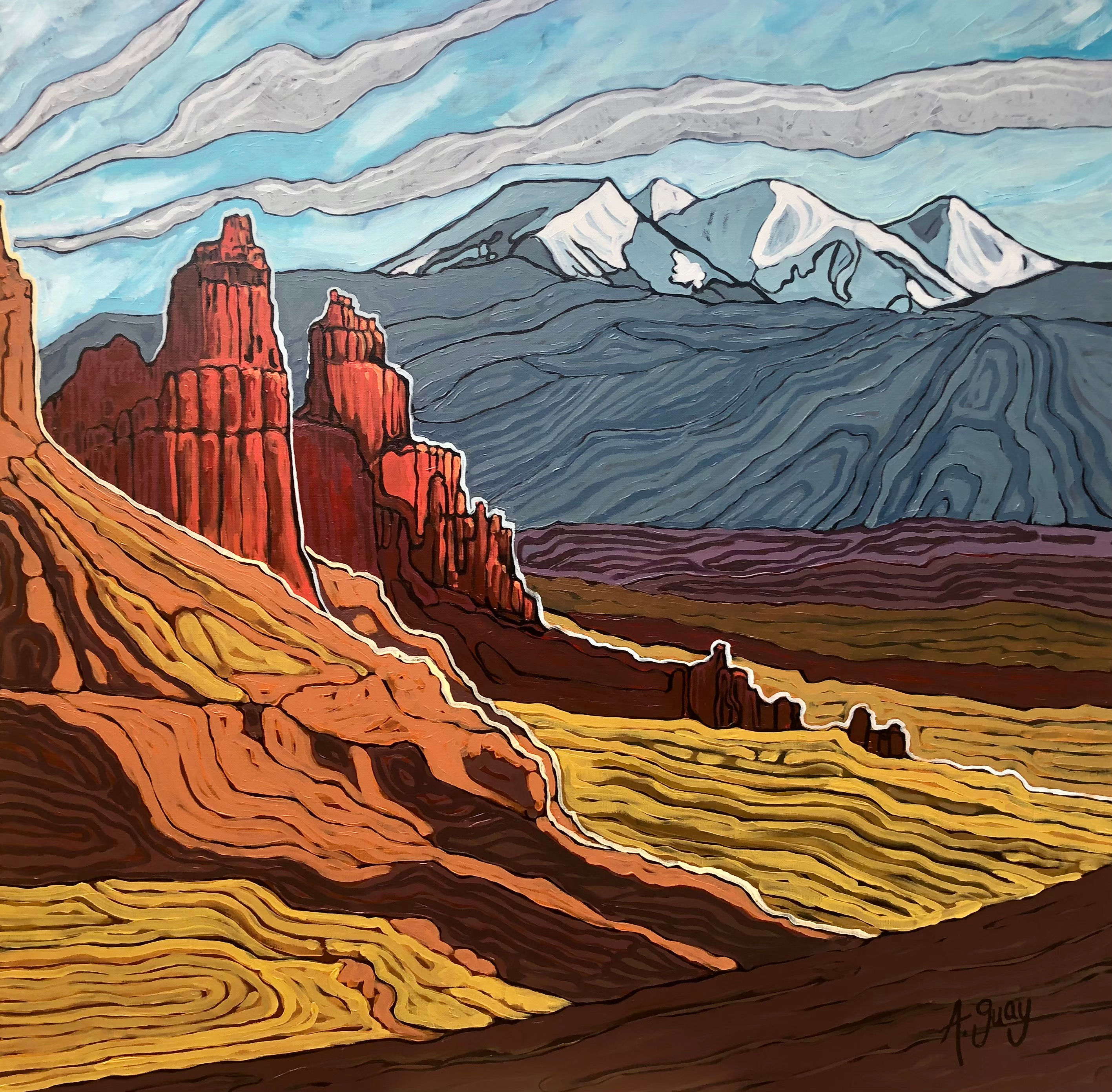 ORIGINAL 36"X36". "Land of Fairies", 2021