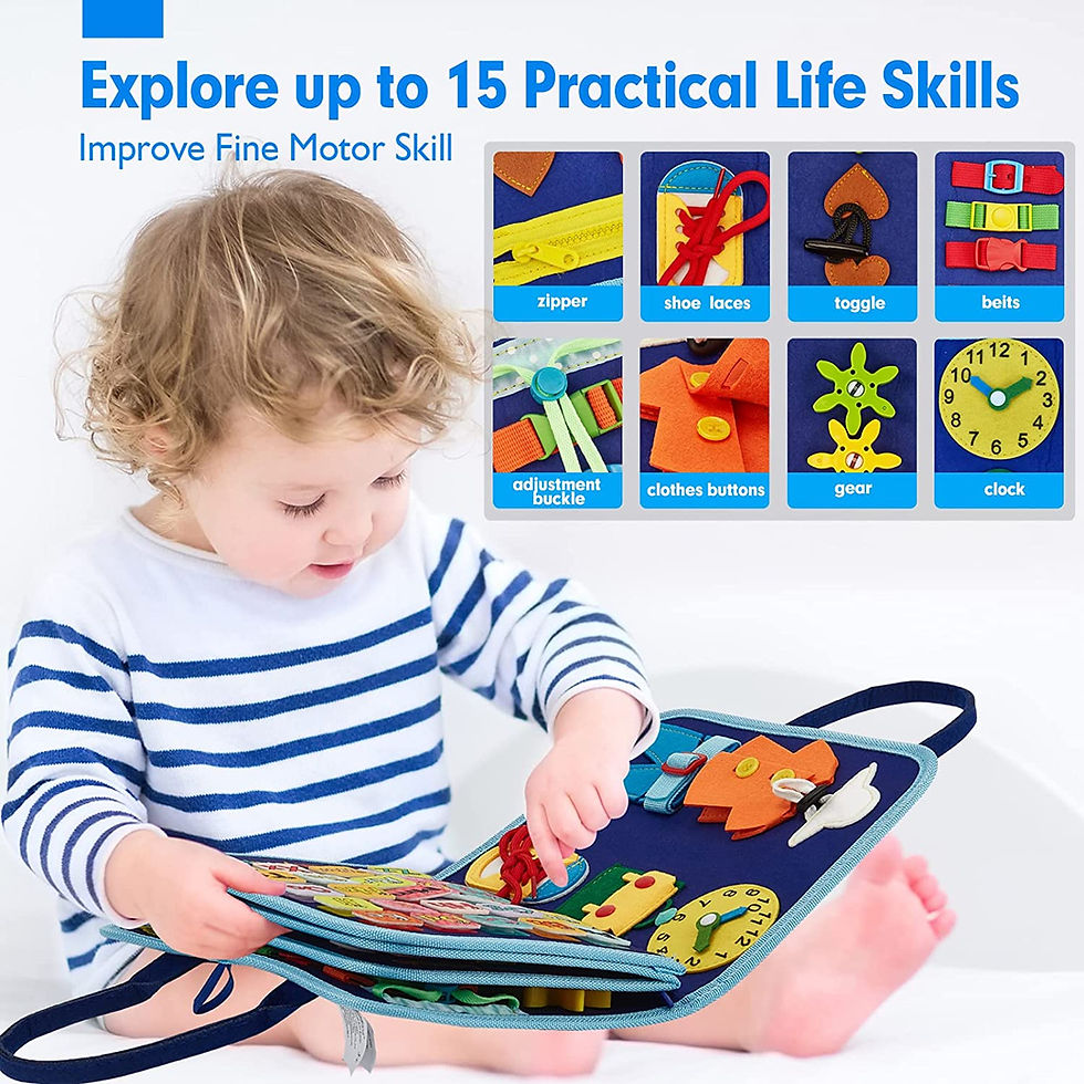 Thumbnail: Montessori Toys Busy Board Toddler Sensory Activity Developing Board for Motor S