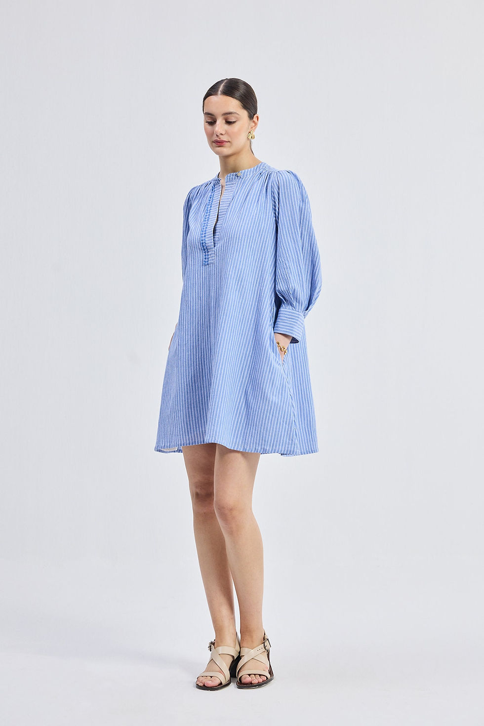 Miniatura: Oversized Tunic Dress with Optional Belt