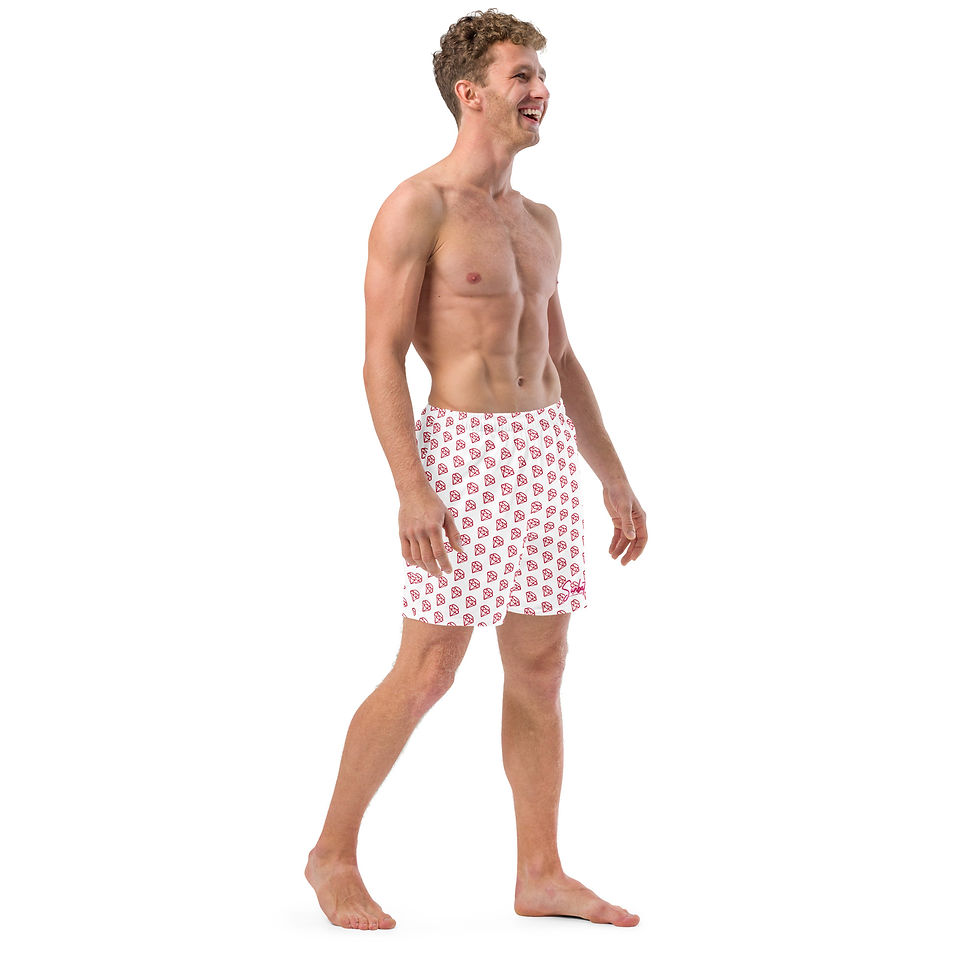 Miniatura: Bañador ecológico Sunbathers® Red Diamonds para hombre