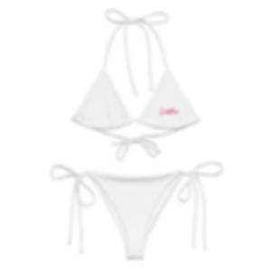 Sunbathers® White Collection Eco String Bikini Set