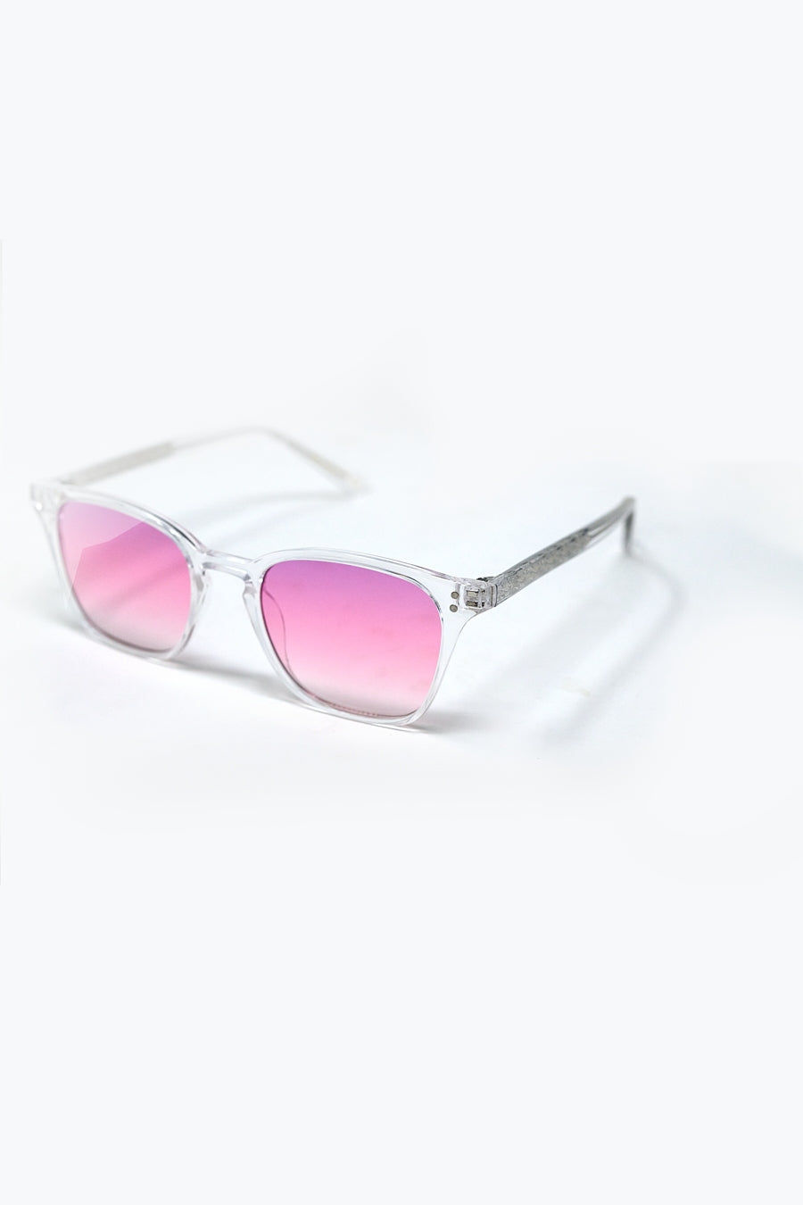 Thumbnail: Clear Sunglasses With Pink Gradient Lenses