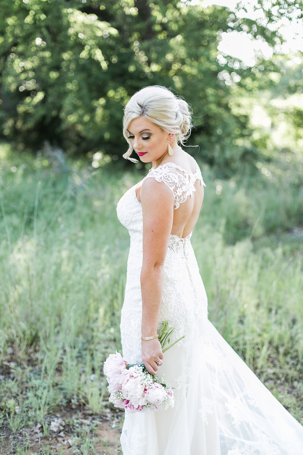 keyhole back wedding dress