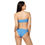 Miniature : Sunbathers™ Deep Sky Blue With Brilliant Rose Crowns Eco Bandeau Bikini Set