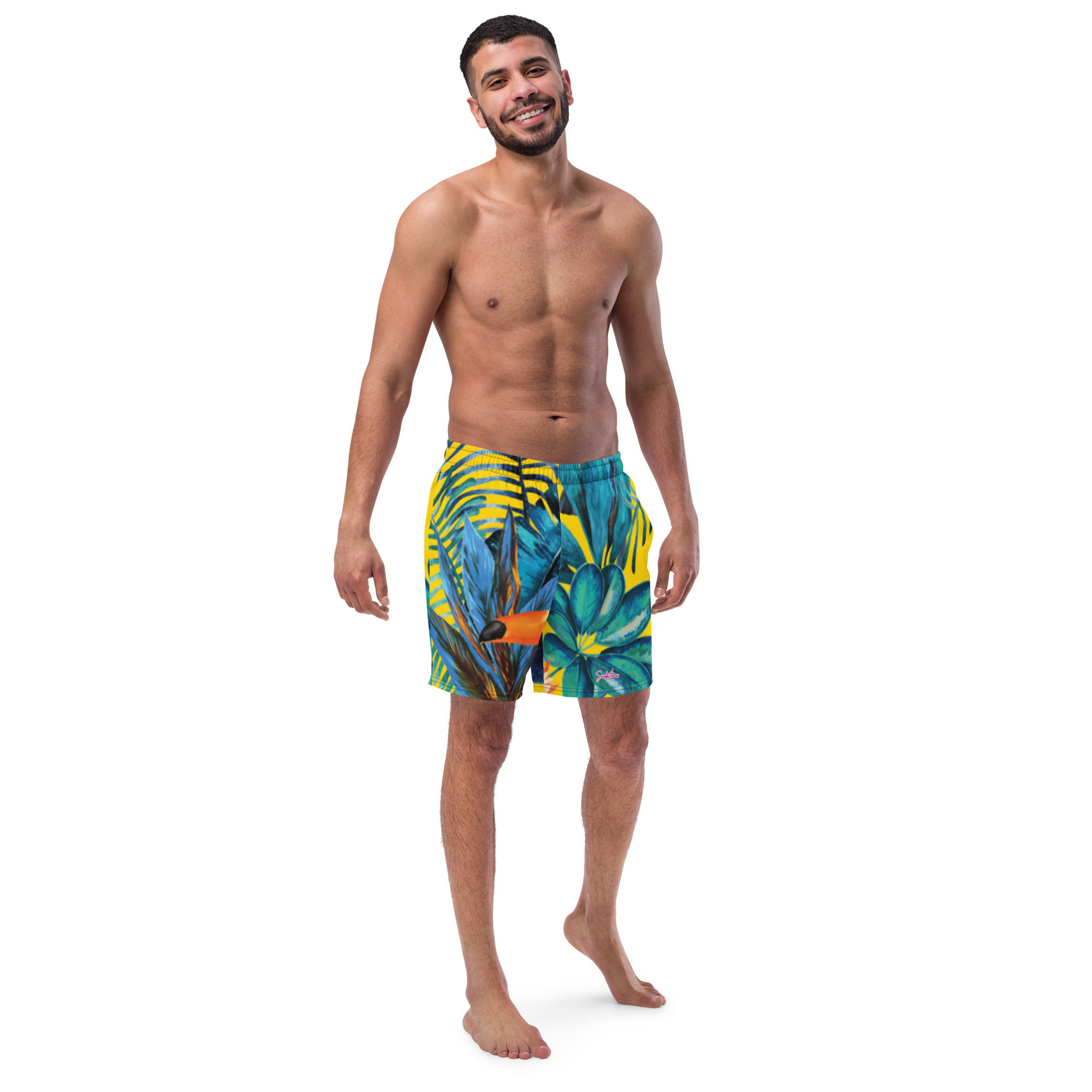 Sunbathers™ Tropical Toucan Eco Swim Trunks