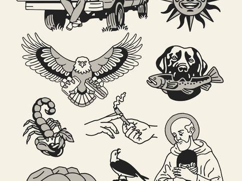 DAYBREAK V.8 Tattoo Flash Sheet