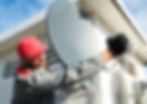 Service worker installing and fitting satellite antenna dish for cable TV_edited.jpg