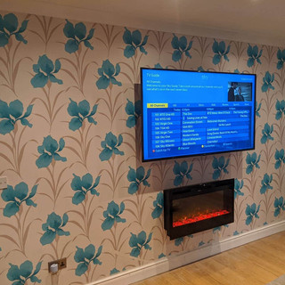 Tv instalation and cable management.
