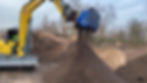 Gyru-Star Screening bucket on a Wacker Neuson excavator in Sweden