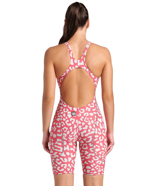 Thumbnail: Arena - Women’s Powerskin ST Next Ltd Edition Leopard Geranium Racing Suit