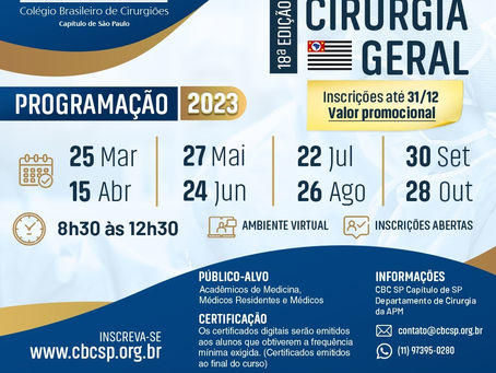 18º Curso Continuado de Cirurgia Geral 2023