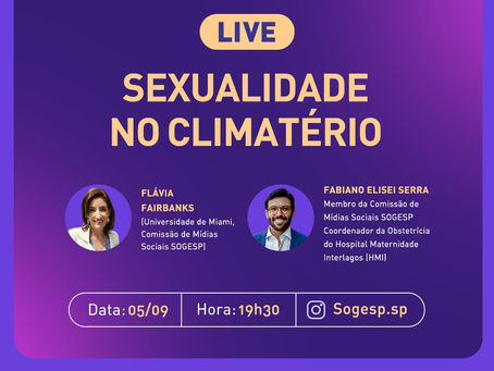 SOGESP promove live Sexualidade no Climatério