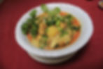 Soupe au poulet curry et légumes