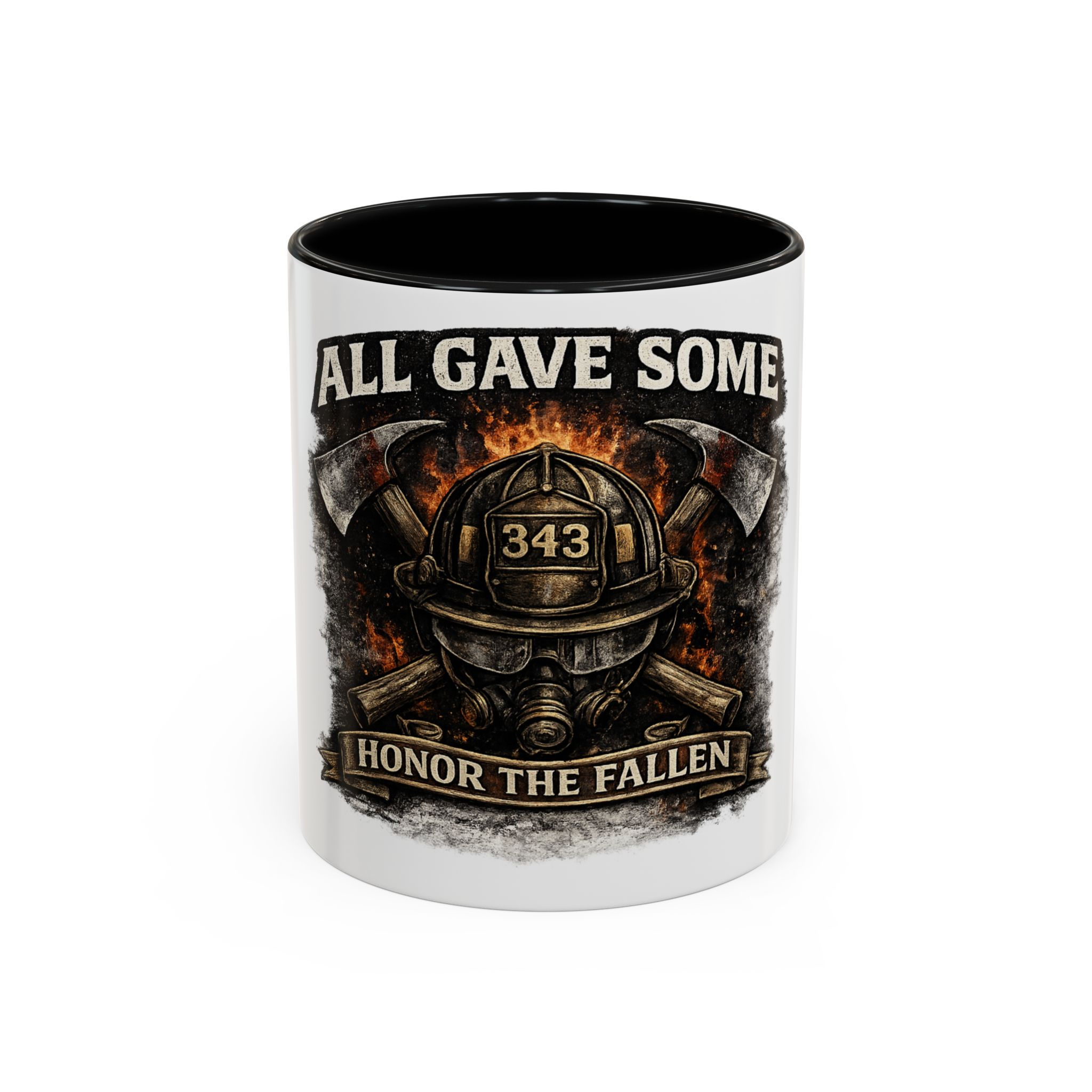 All Gave Some Honor the Fallen Mug | Firefighter Helmet 343 Accent Coffee Mug