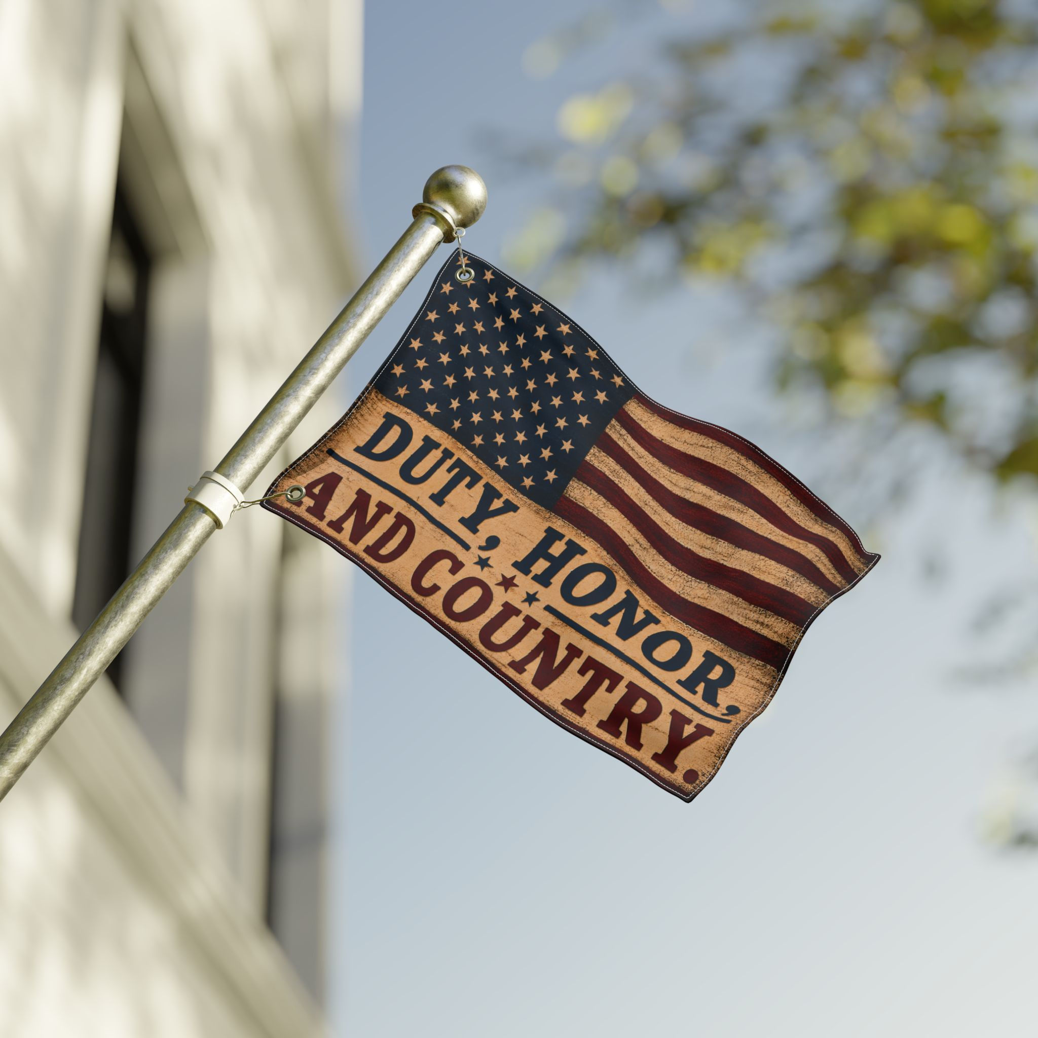 Duty Honor Country Flag | Double Sided Flag, American Stars Stripes